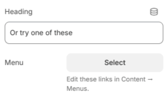 Helpful links block settings