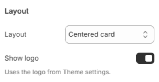 Layout settings