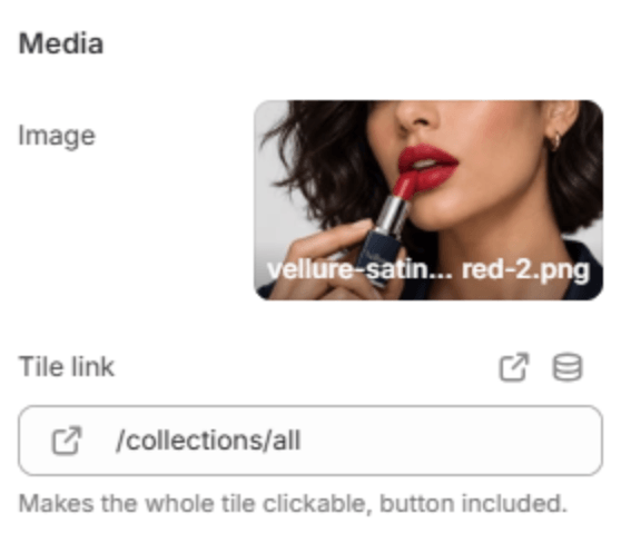Promotion image media settings