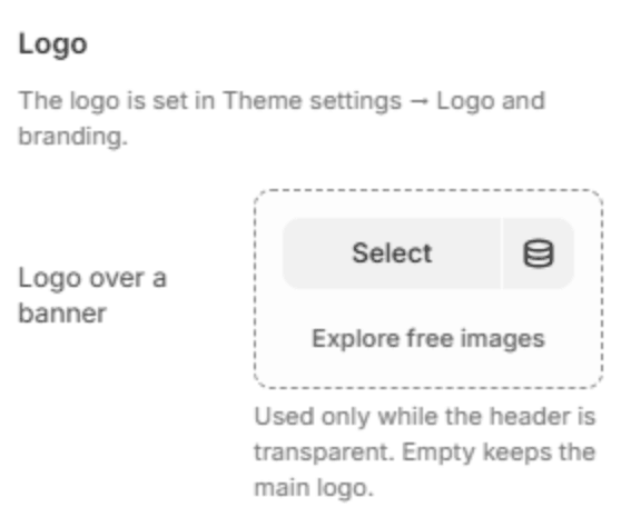 Logo settings