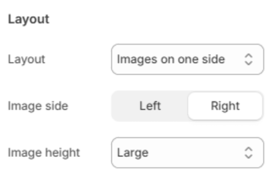Layout settings