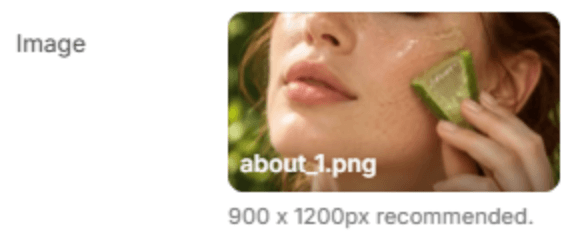 Image block settings