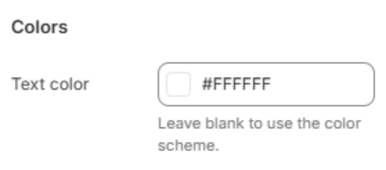 Color settings