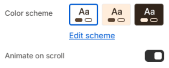General settings