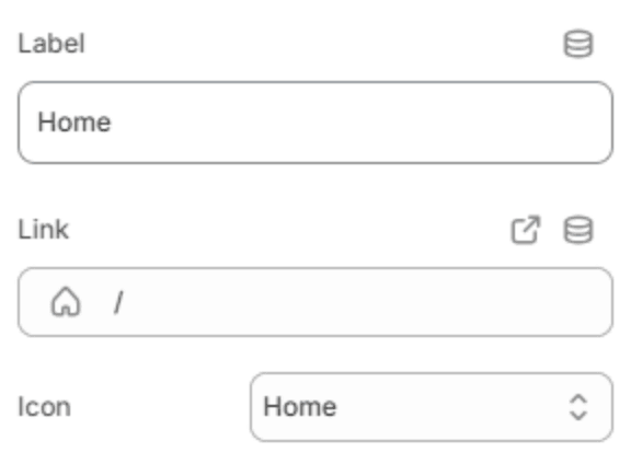 Link block settings