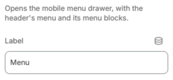 Menu block settings