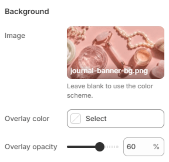 Background settings