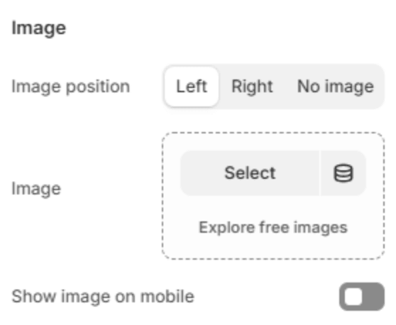 Image settings