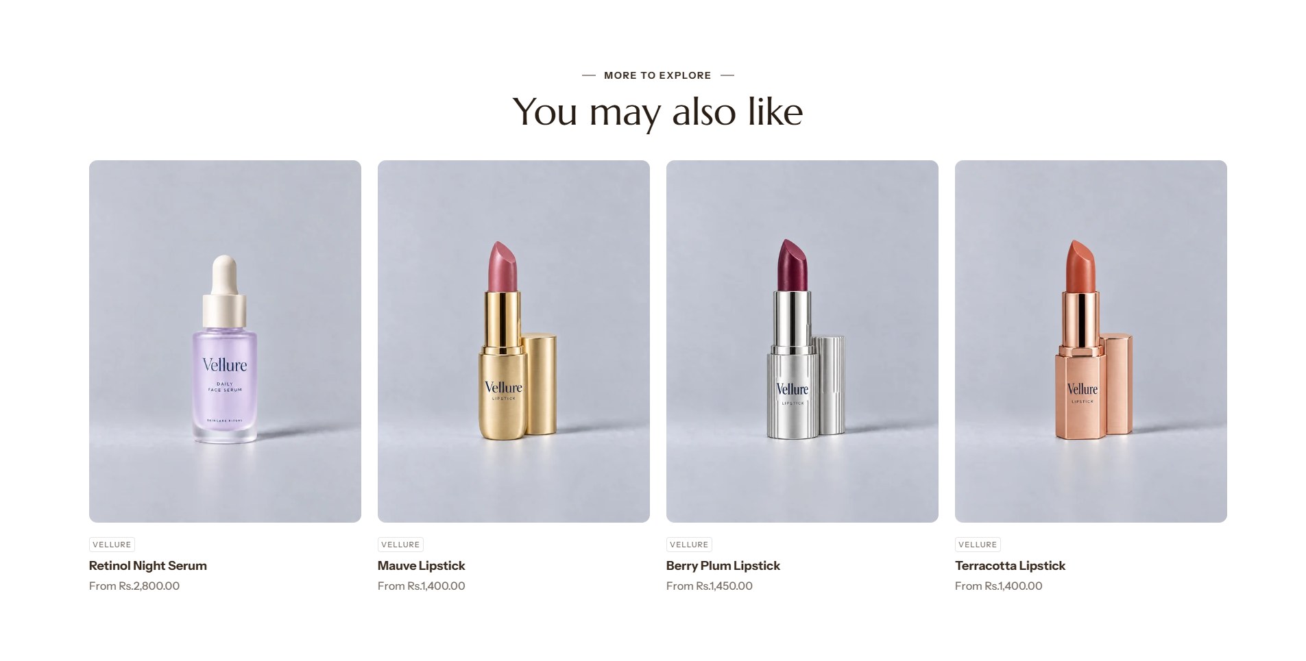 The Product recommendations section on the product page
