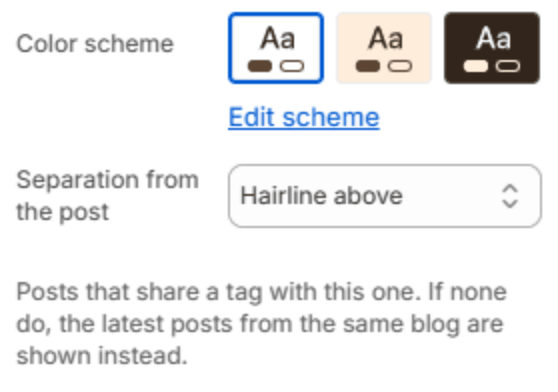 General settings