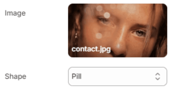 Image in the sentence block settings