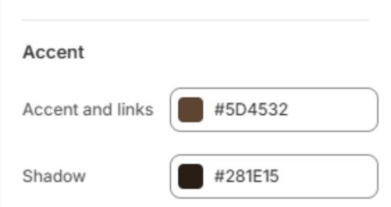 Accent colors of a scheme