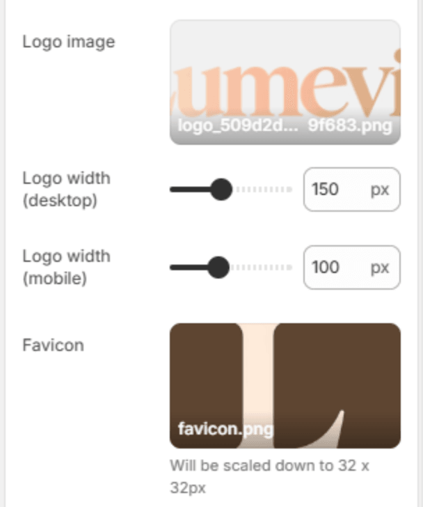 Logo and branding settings